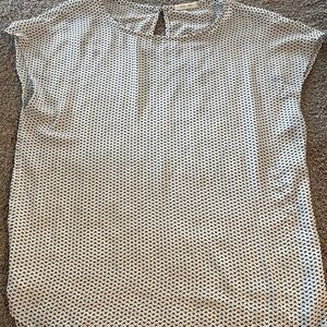 Pleione Sheer white shirt w/ small back arrows M